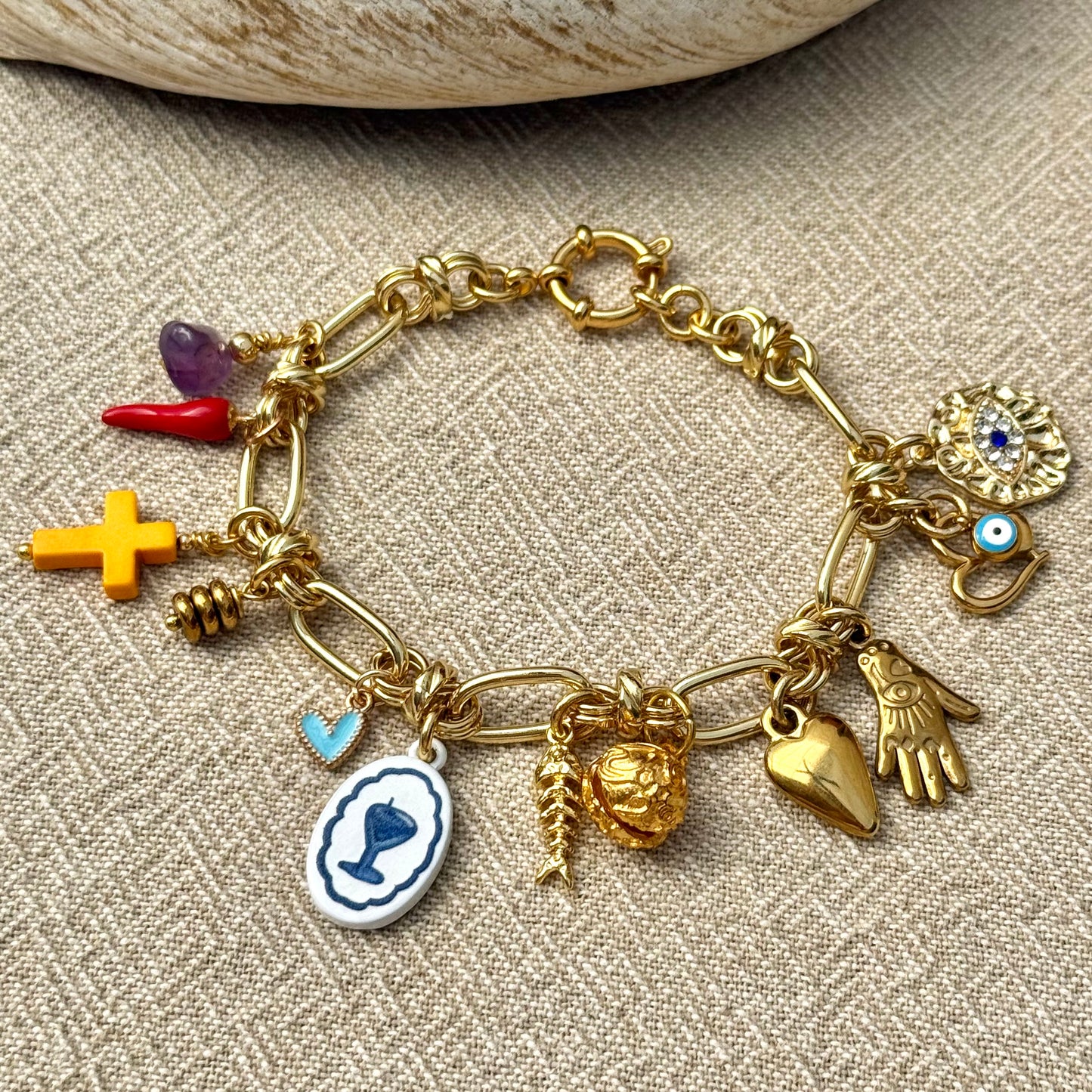 18ct Gold Plated Chain | Charms