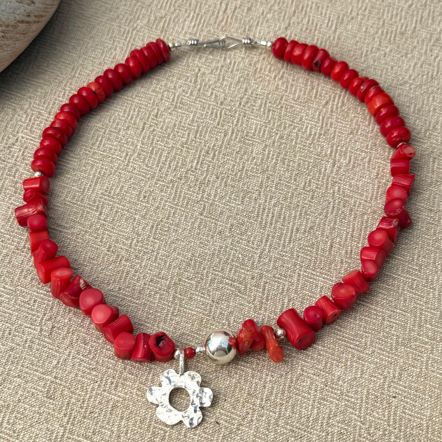 Coral | Flower Pendant
