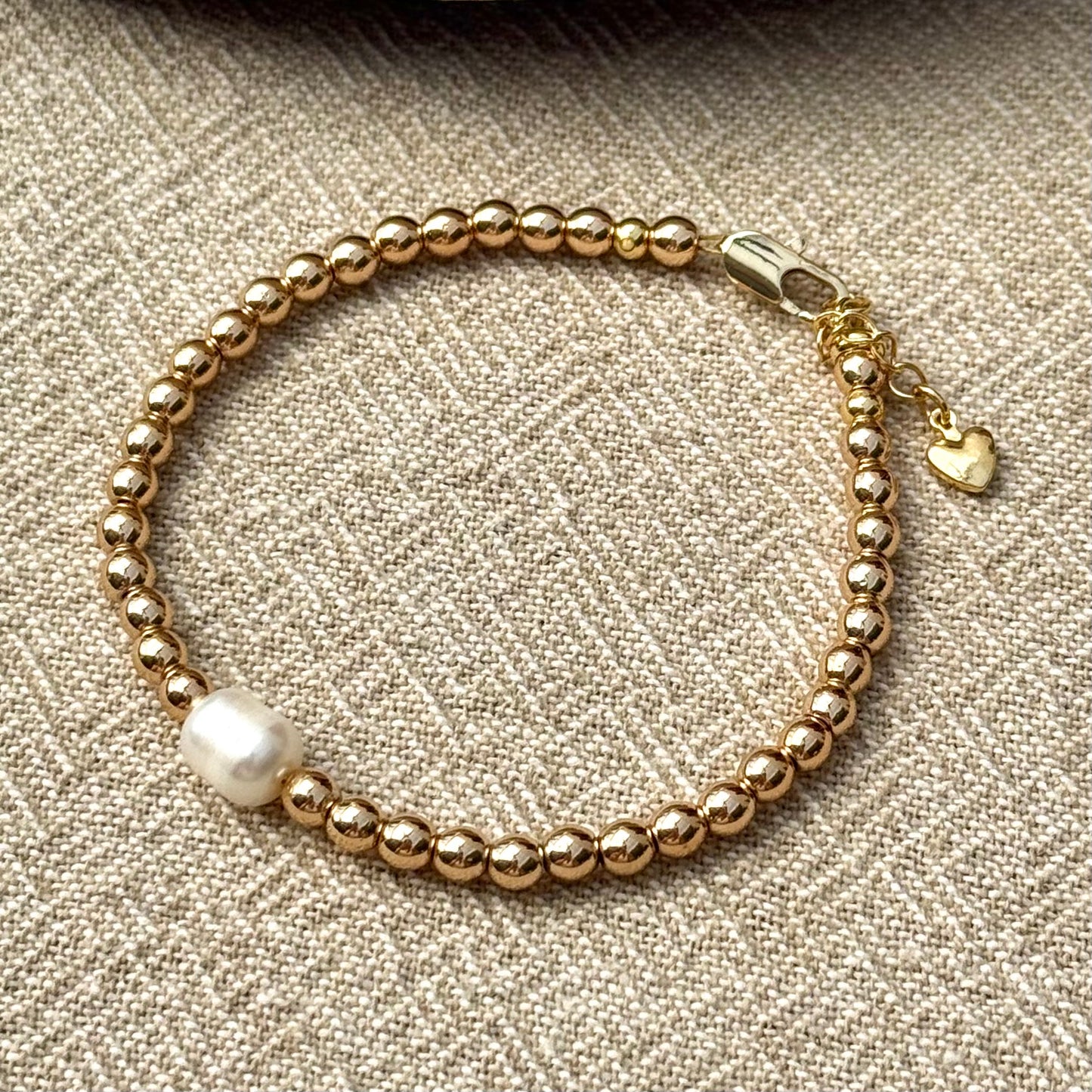 Gold Hematite | Freshwater Pearl