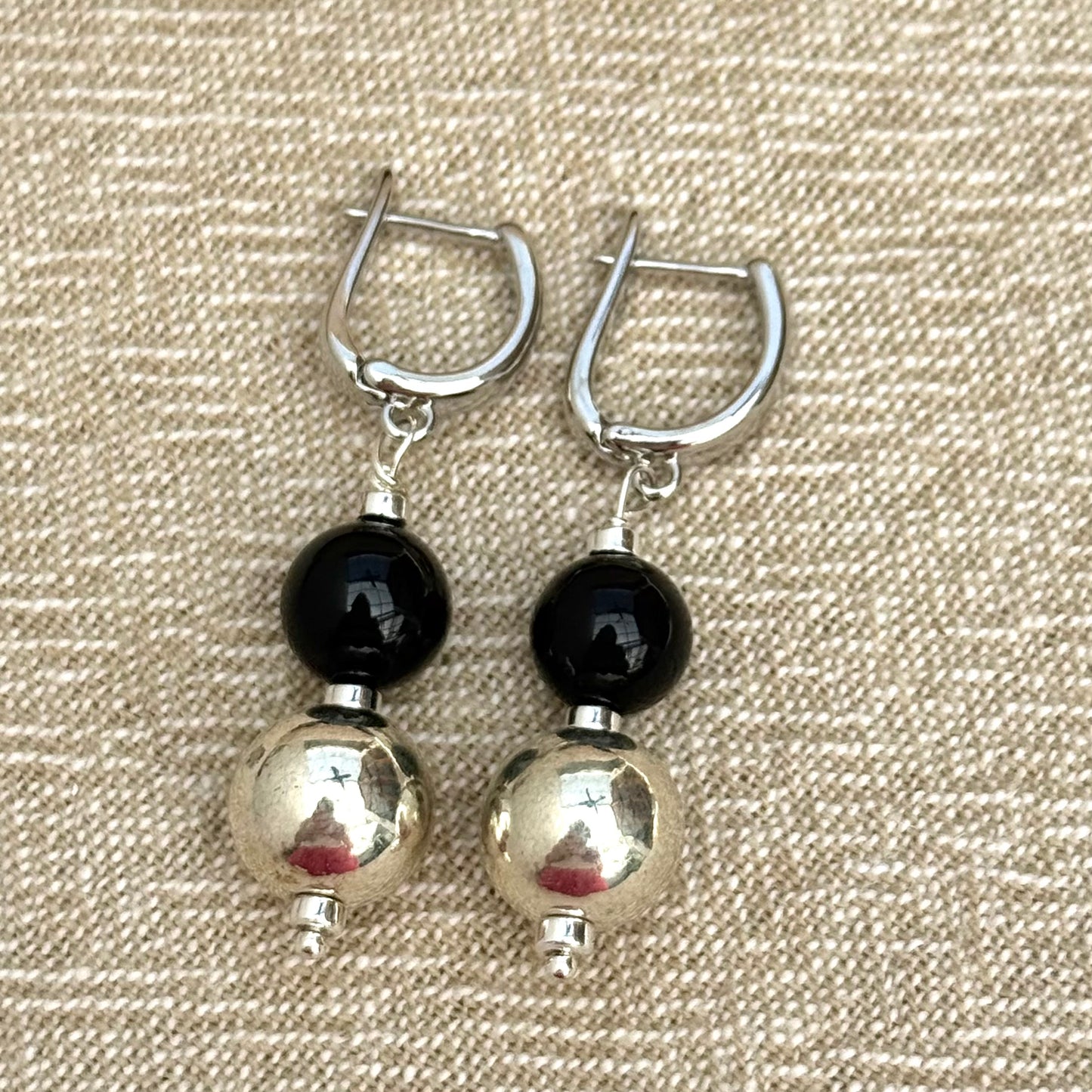 Black Onyx | Silver Hematite