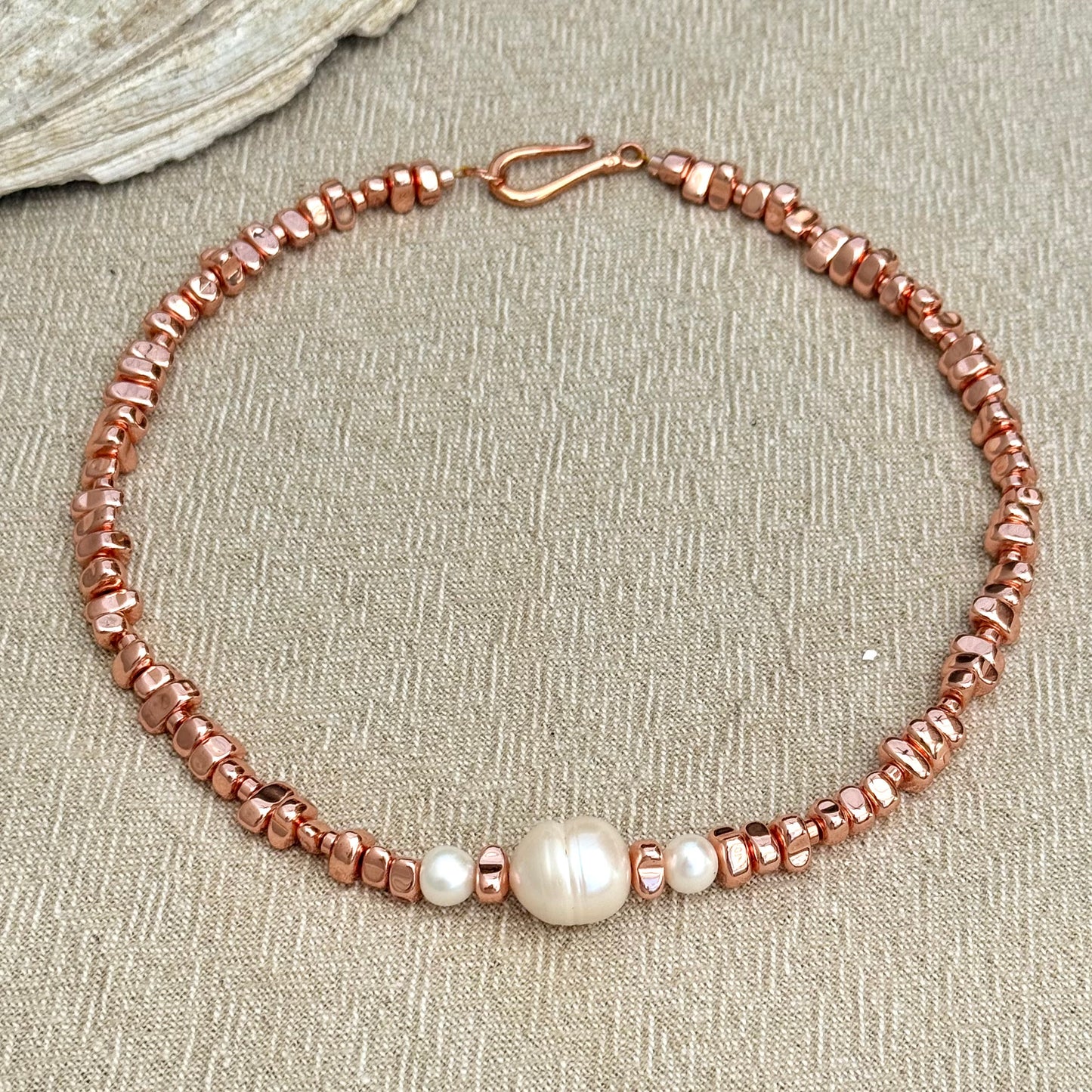 Rose Gold Hematite | Freshwater Pearls