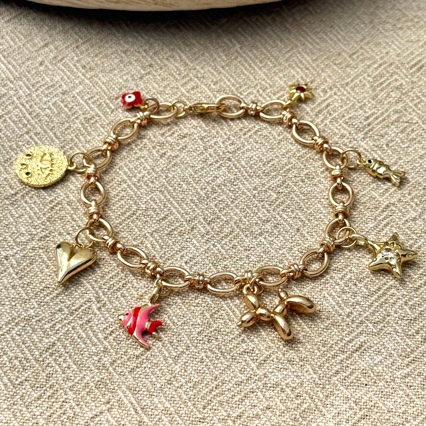 18ct Gold Plated Chain | Charms