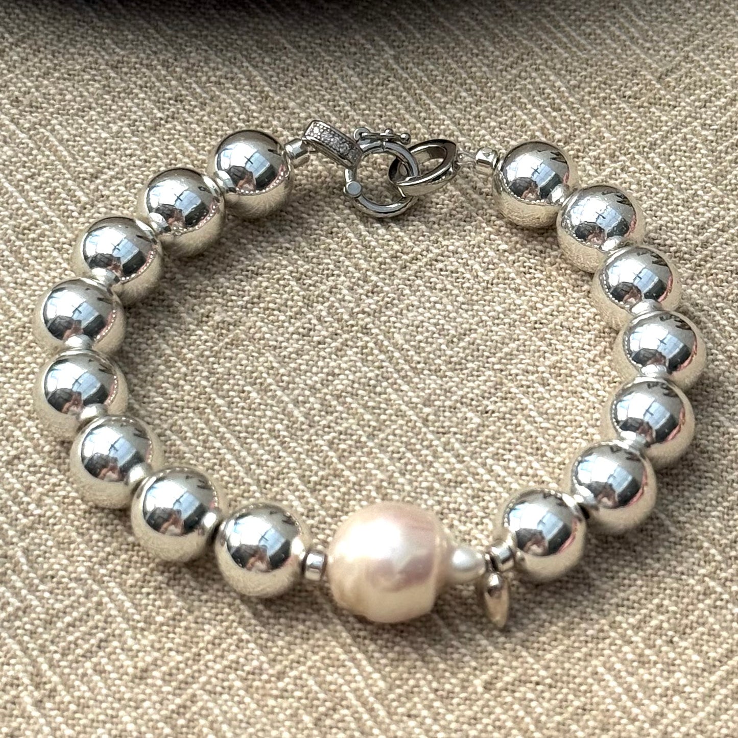 Silver Hematite | Baroque Pearl