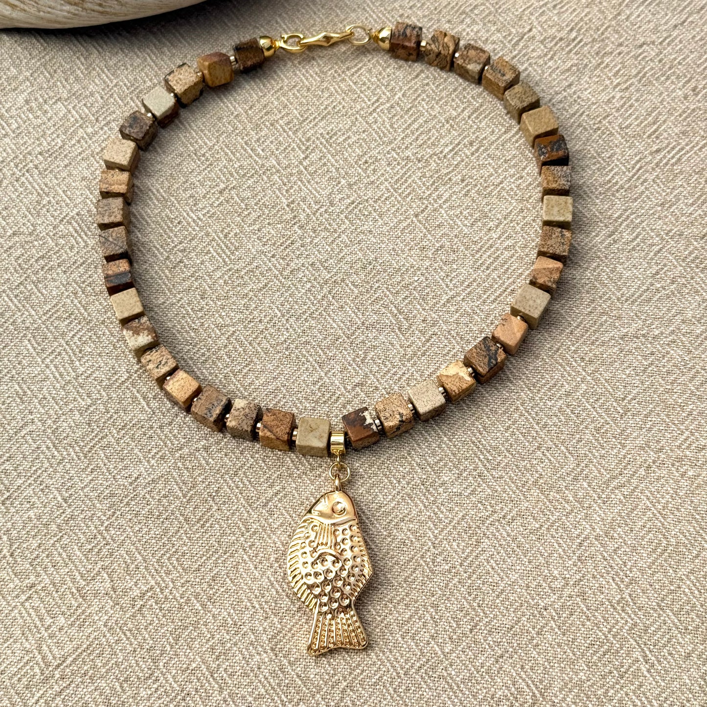Jasper | Fish Pendant