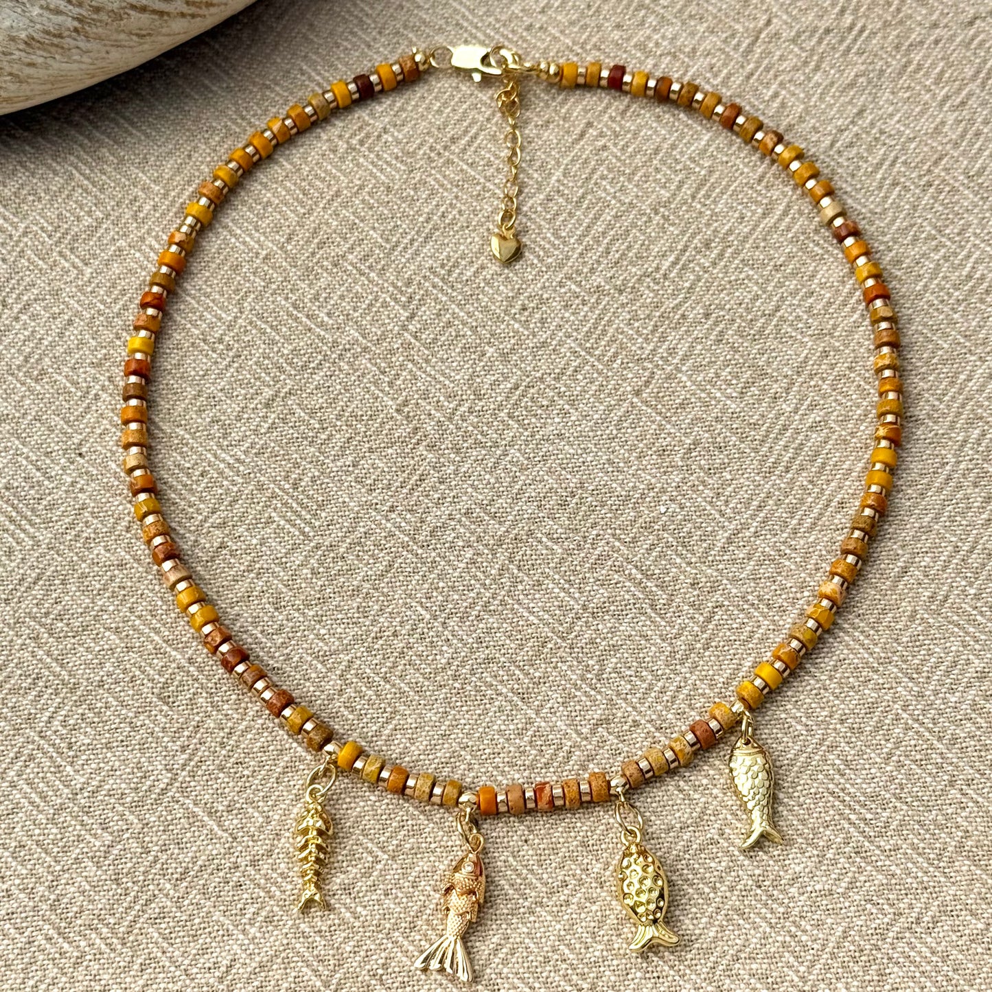 Yellow Jasper | Fish Charms
