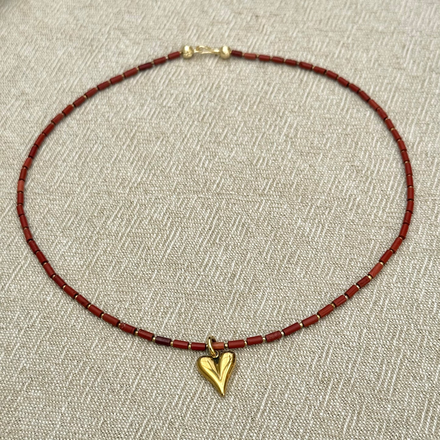 Red Jasper | Heart Pendant