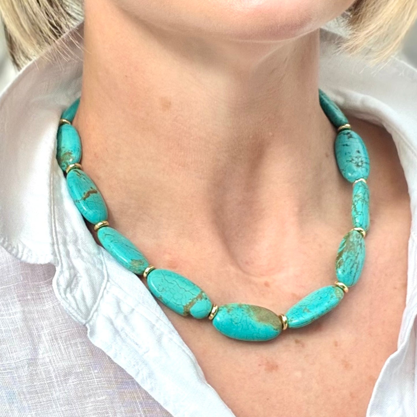 Turquoise | Gold Hematite