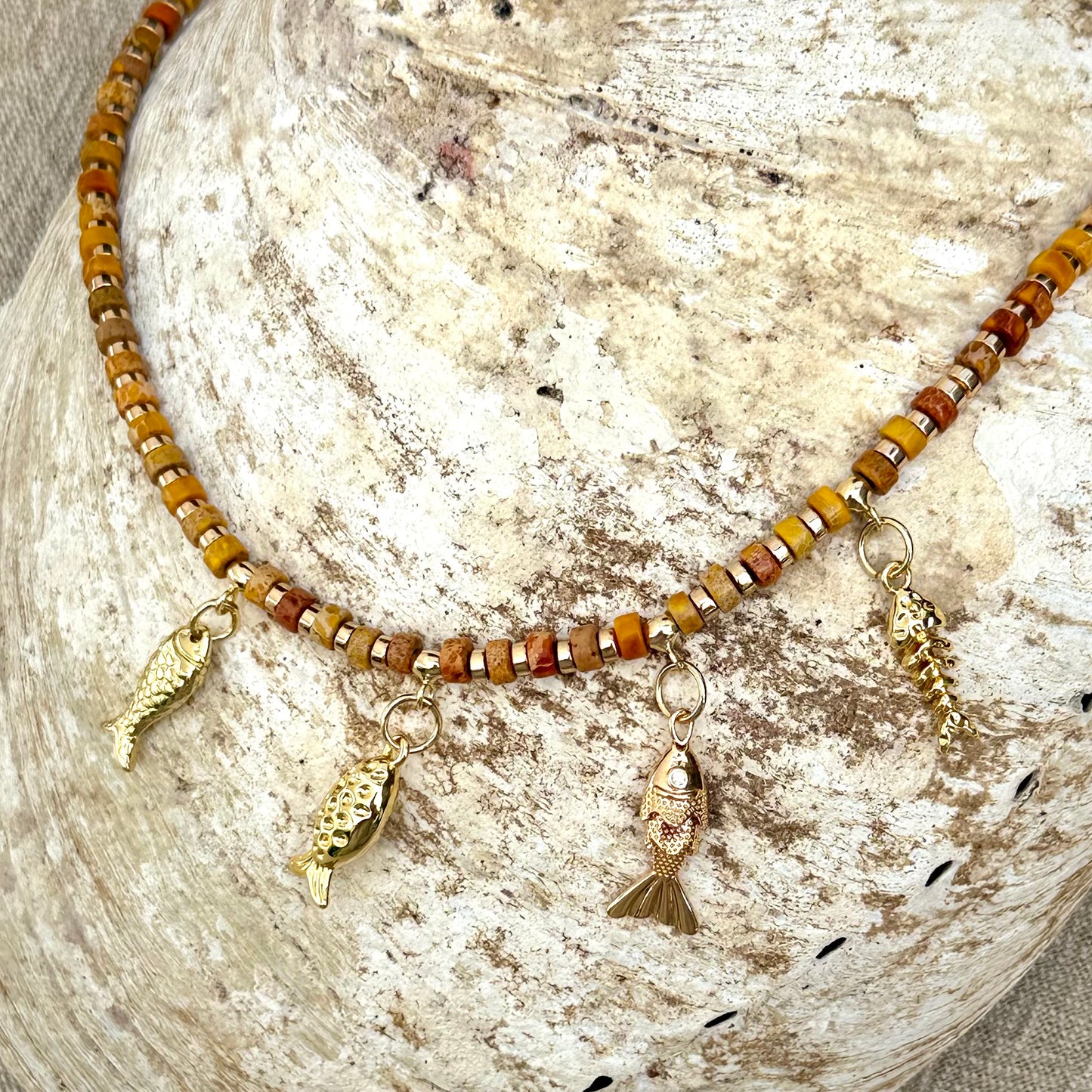 Yellow Jasper | Fish Charms