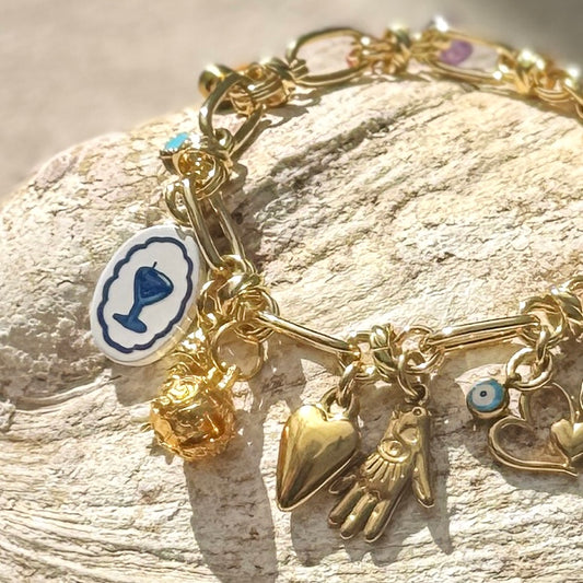 18ct Gold Plated Chain | Charms