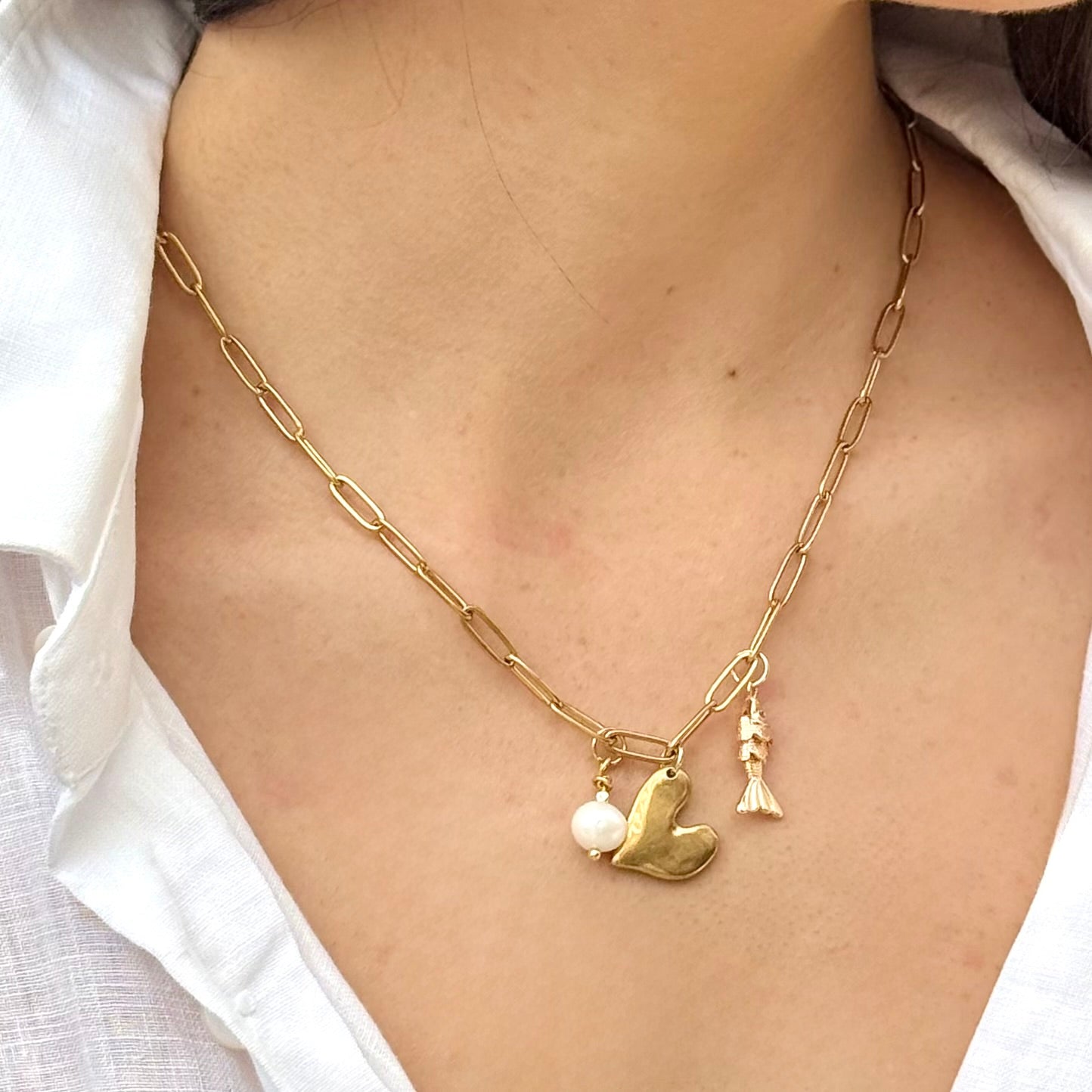 Freshwater Pearl | Heart | Fish Charms