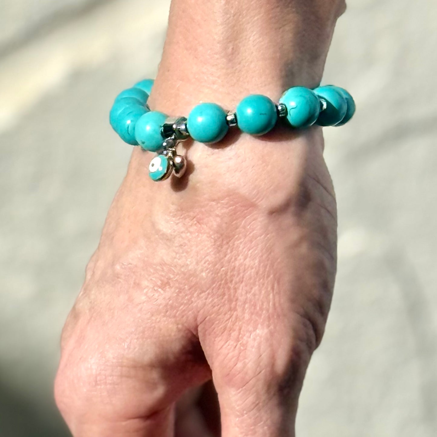 Turquoise | Sterling Silver Heart | Blue Evil Eye