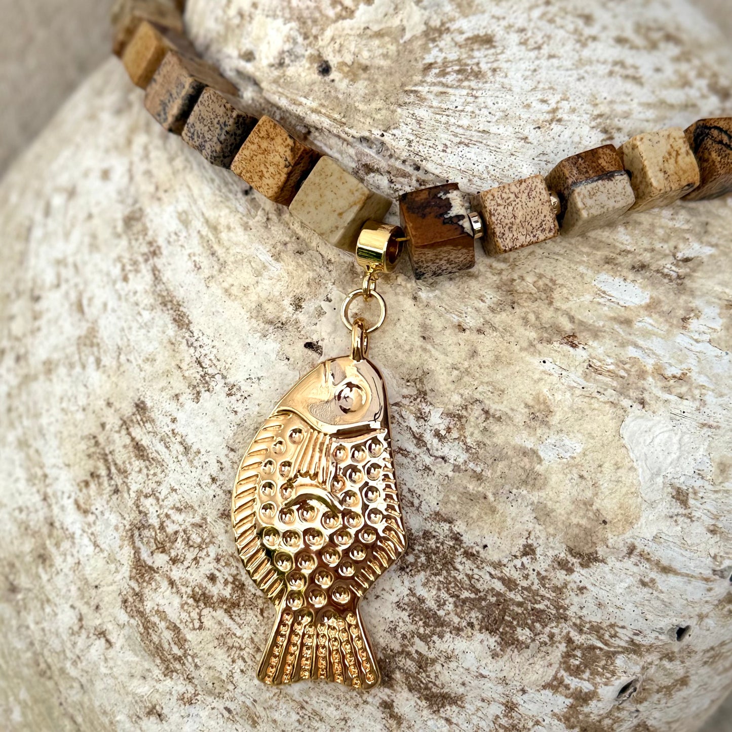 Jasper | Fish Pendant
