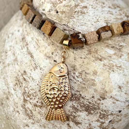 Jasper | Fish Pendant