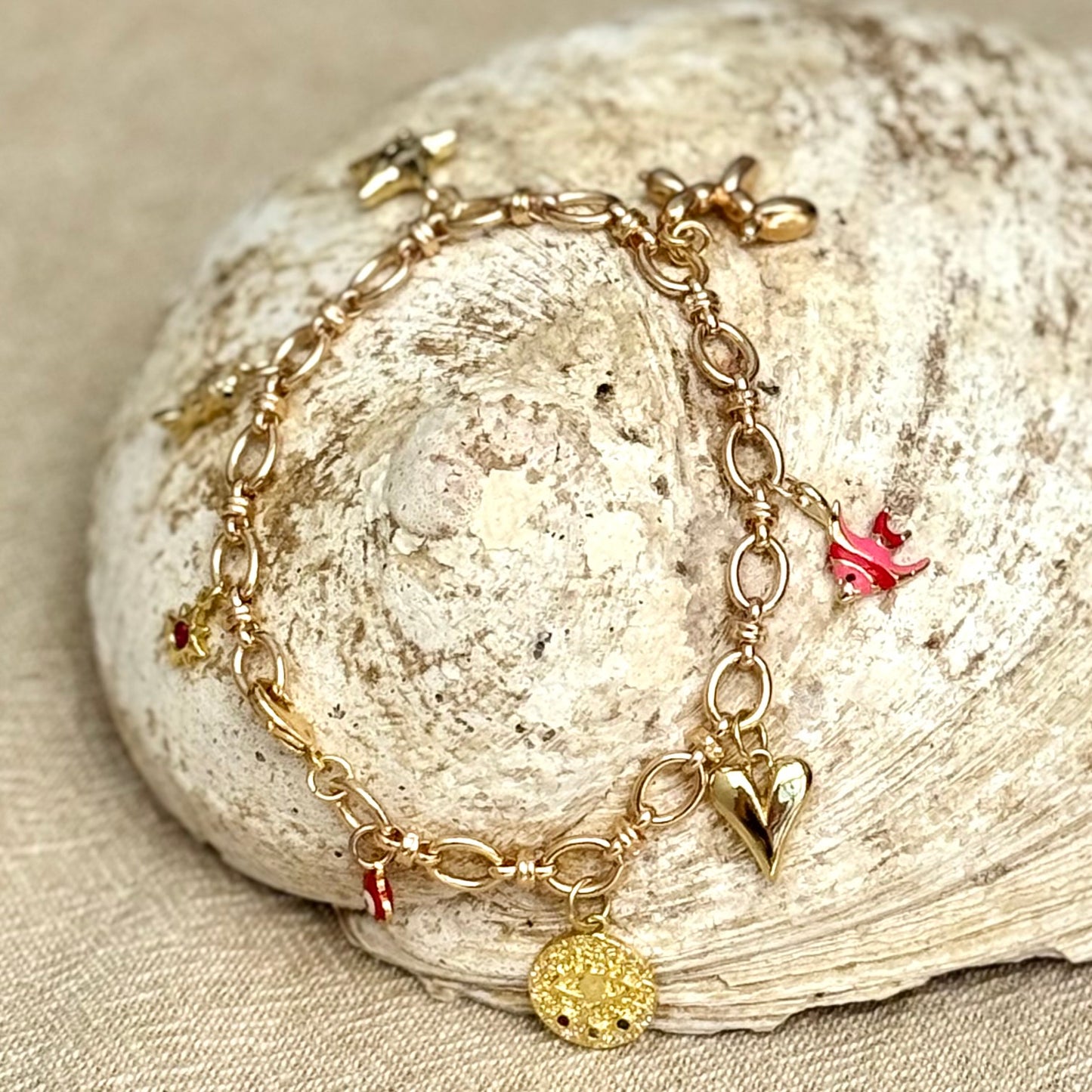 18ct Gold Plated Chain | Charms