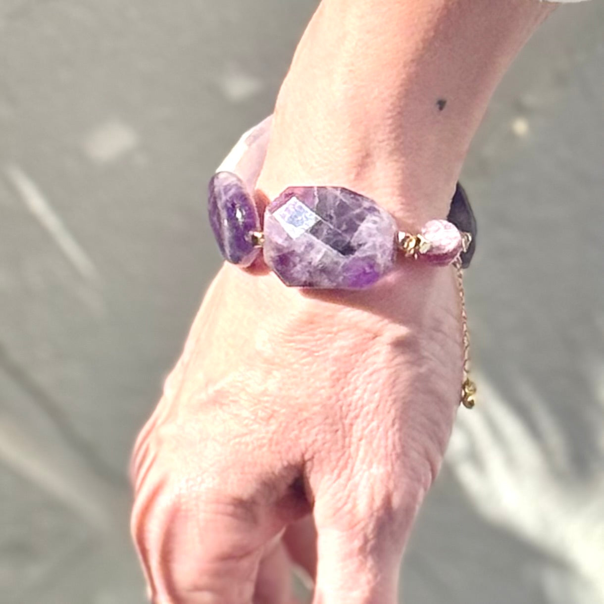 Amethyst | Four Leaf Clover Charm