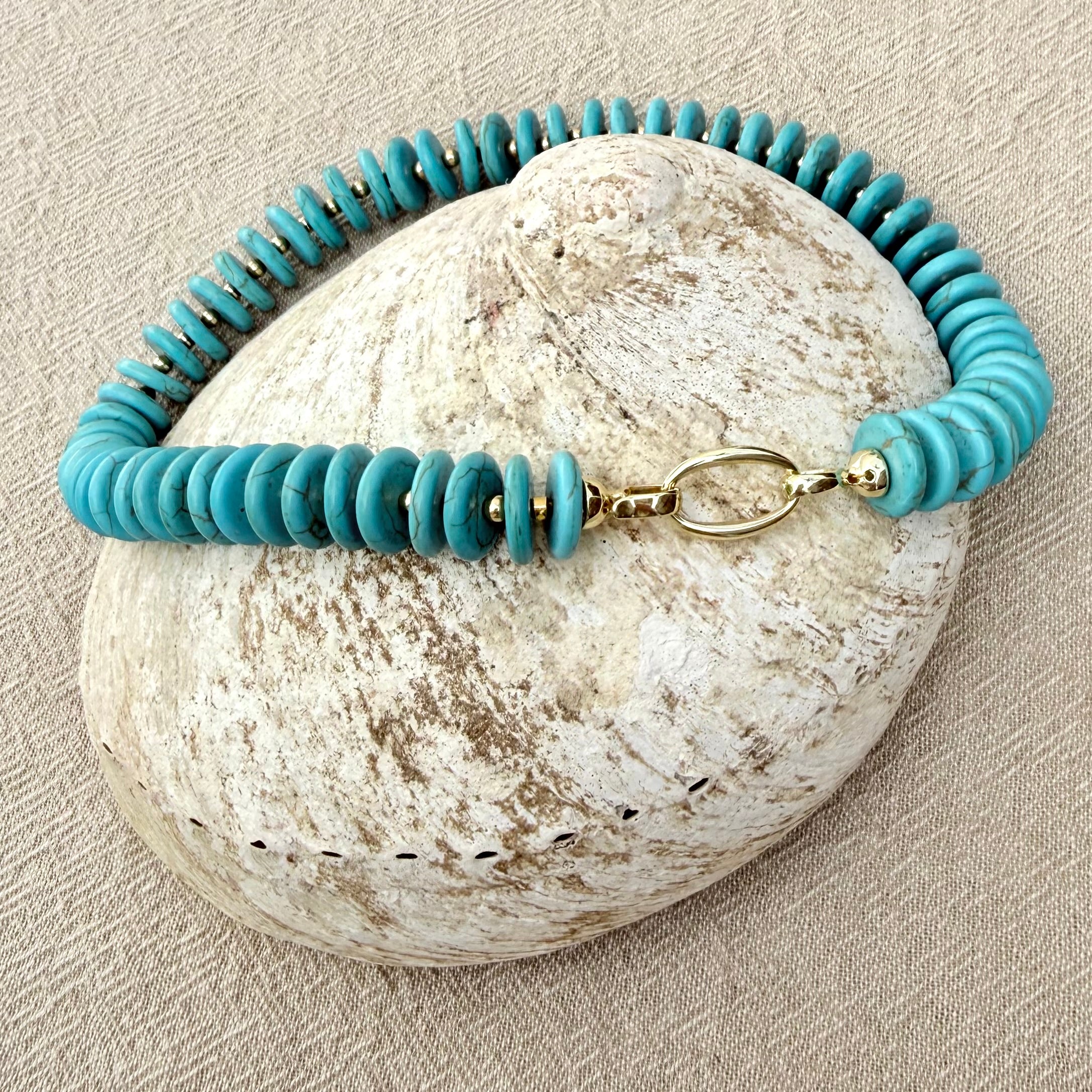 Blue Turquoise Semi-Precious Necklace | Boss+me