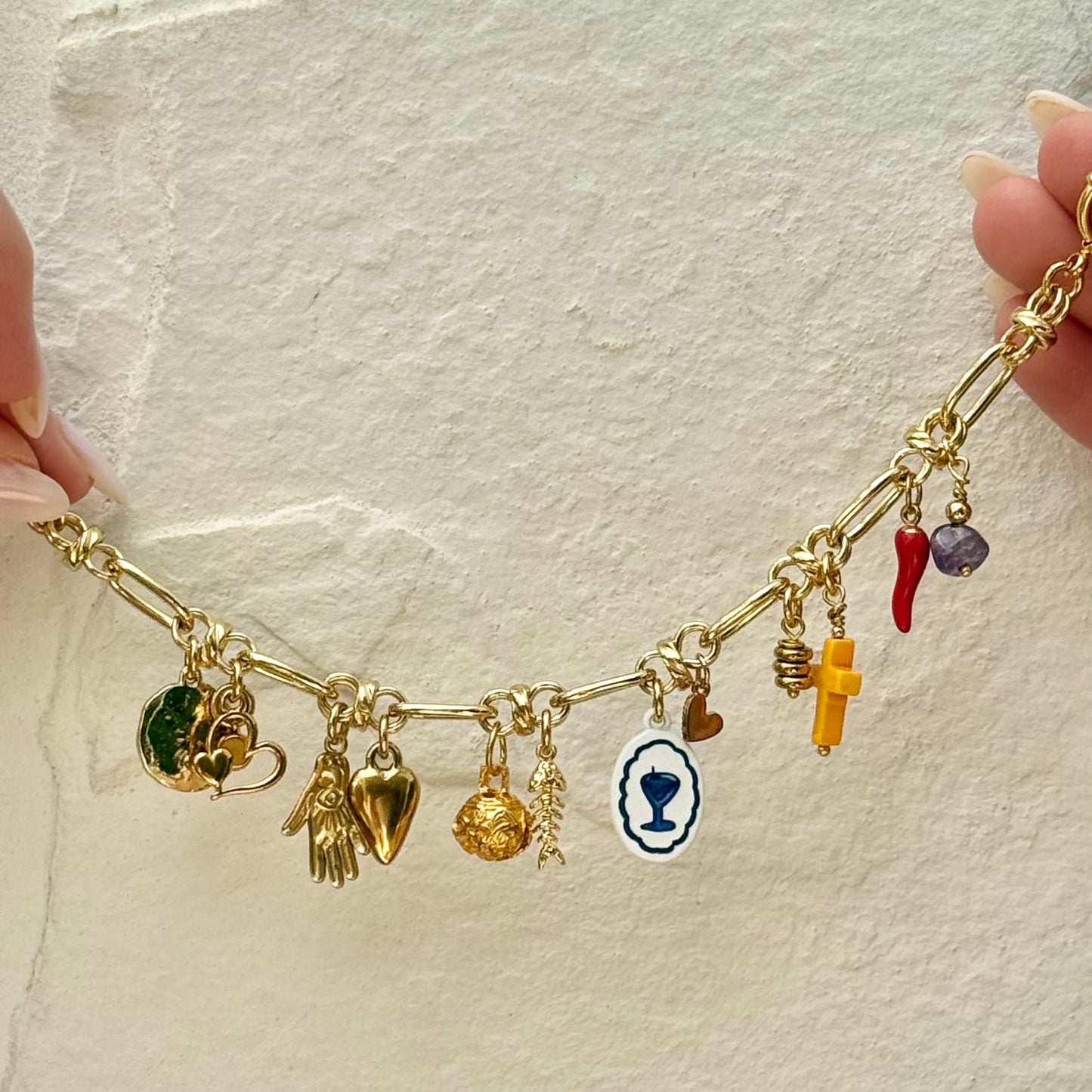 18ct Gold Plated Chain | Charms