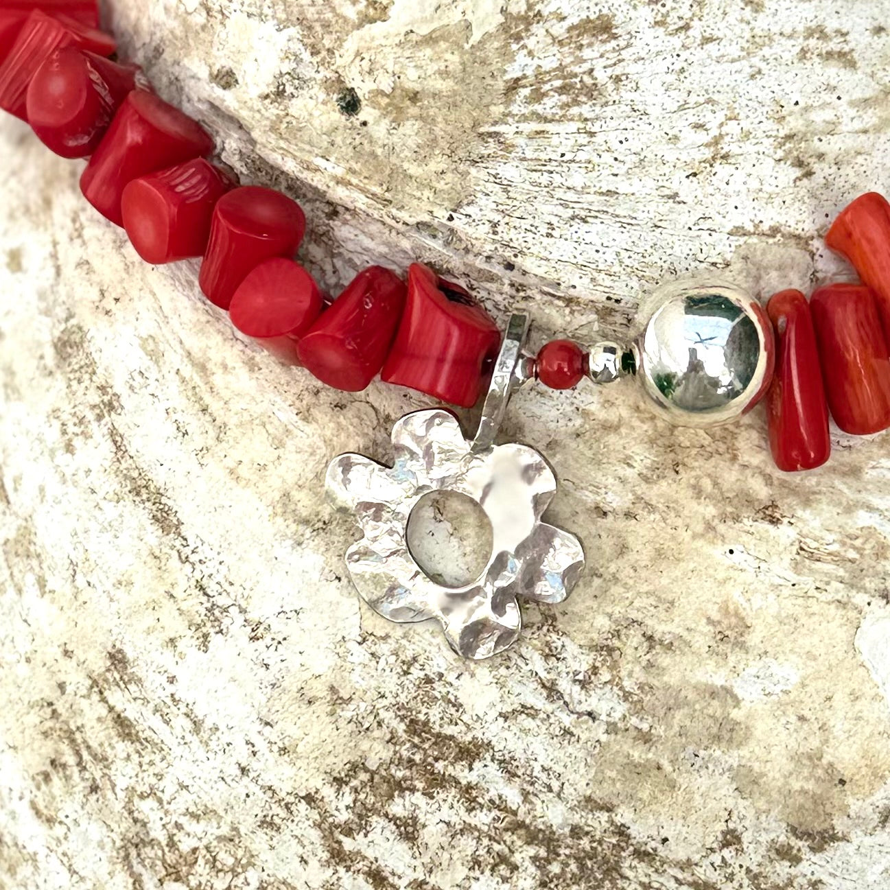 Coral | Flower Pendant