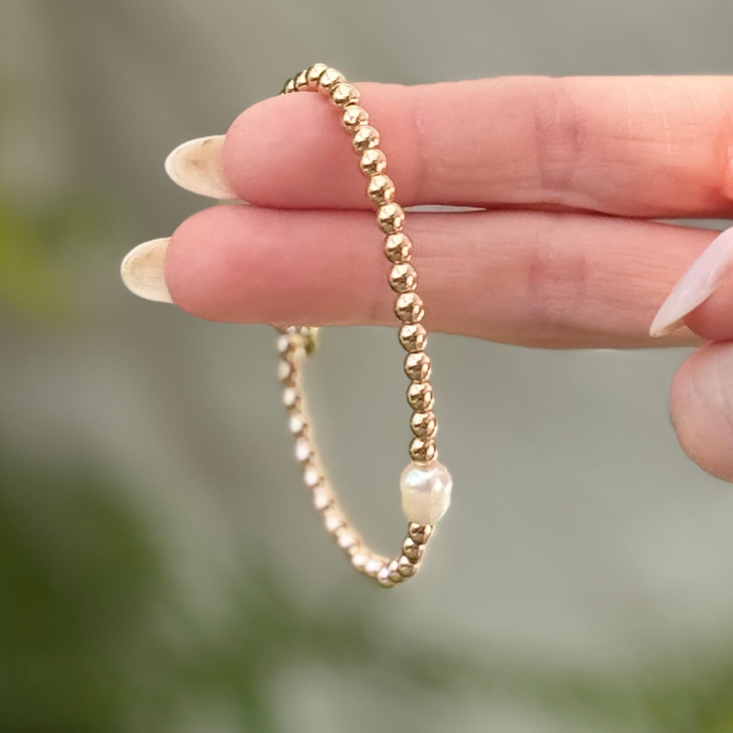 Gold Hematite | Freshwater Pearl