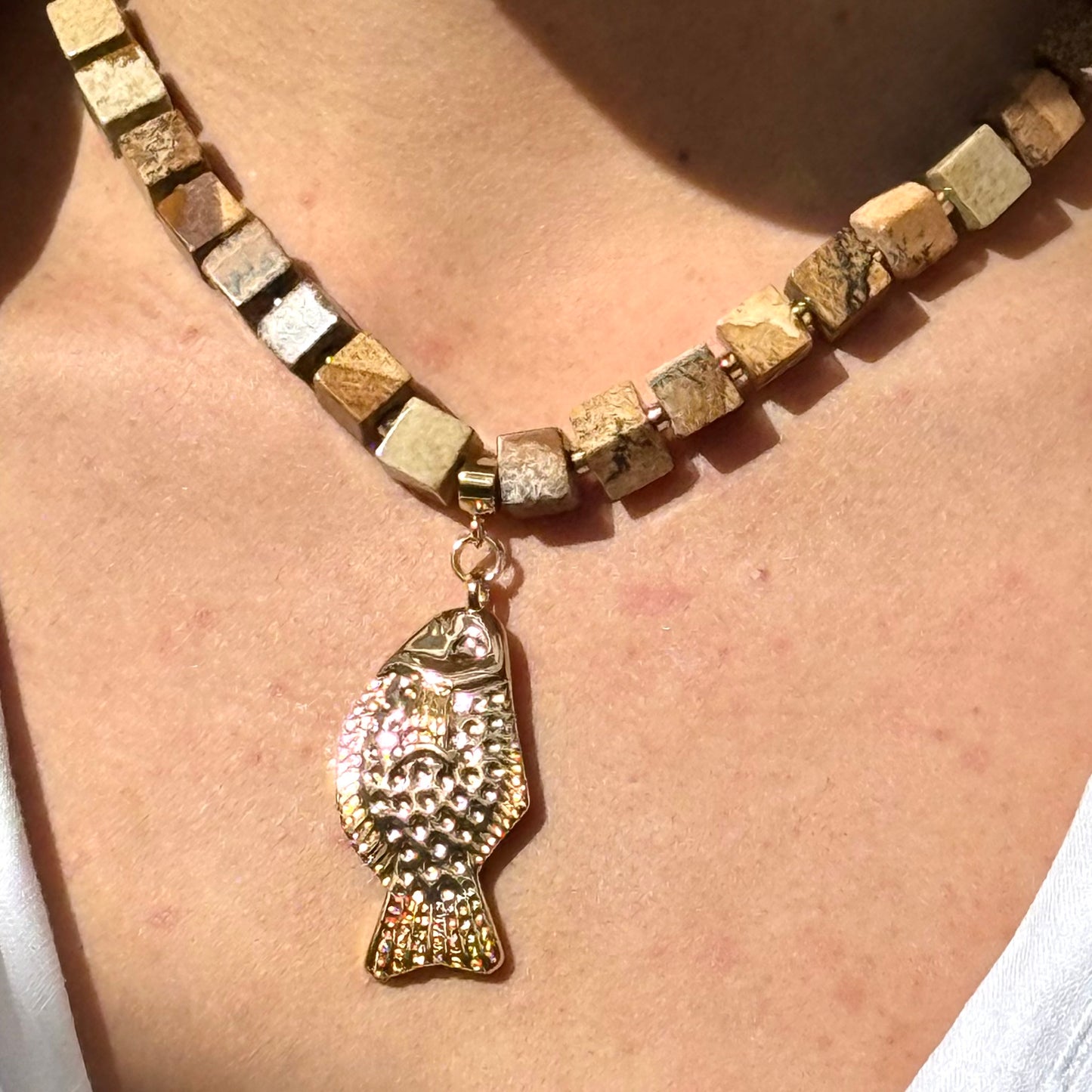 Jasper | Fish Pendant