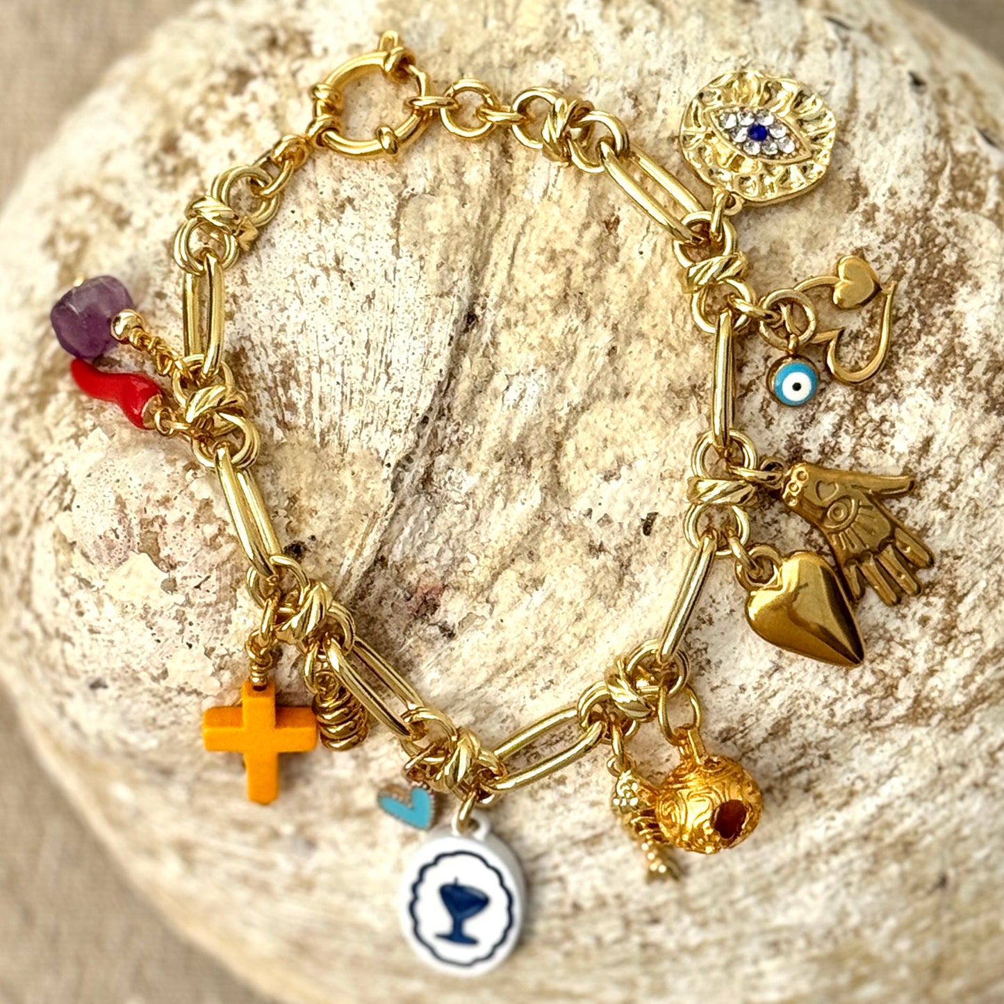 18ct Gold Plated Chain | Charms