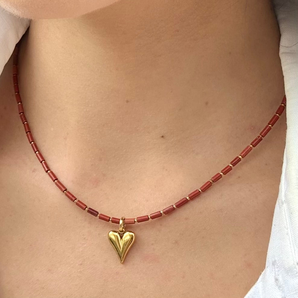 Red Jasper | Heart Pendant