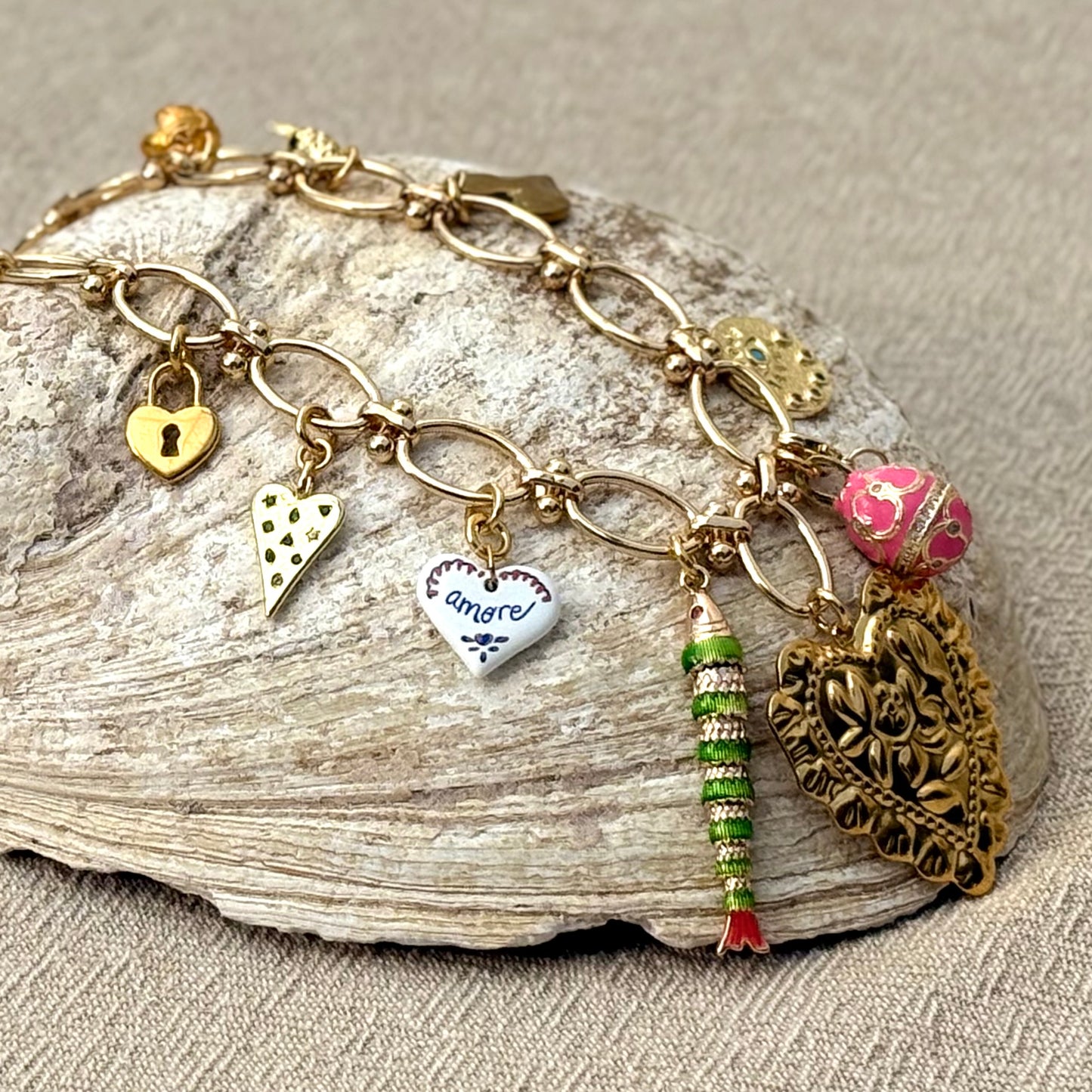 Gold Amore Charms