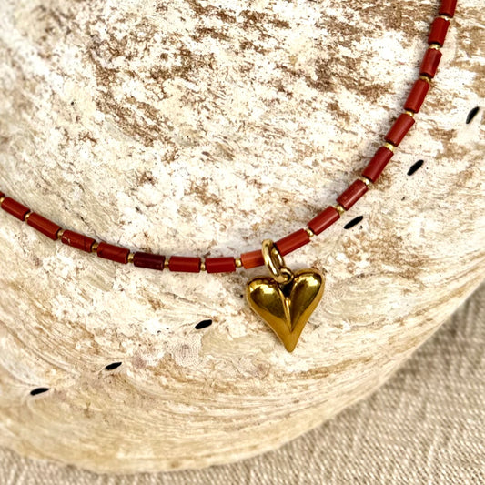Red Jasper | Heart Pendant
