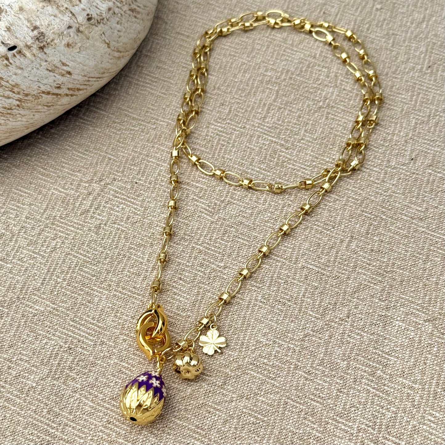 Purple Egg White Flowers | Charms