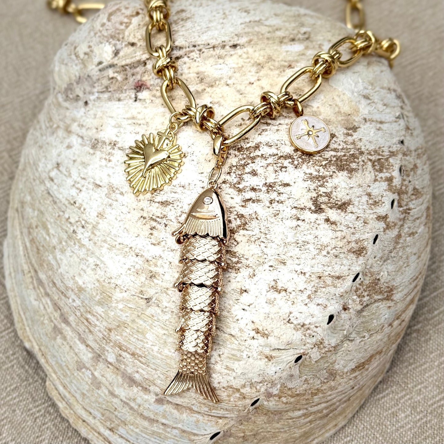 Gold Fish | Heart Charms
