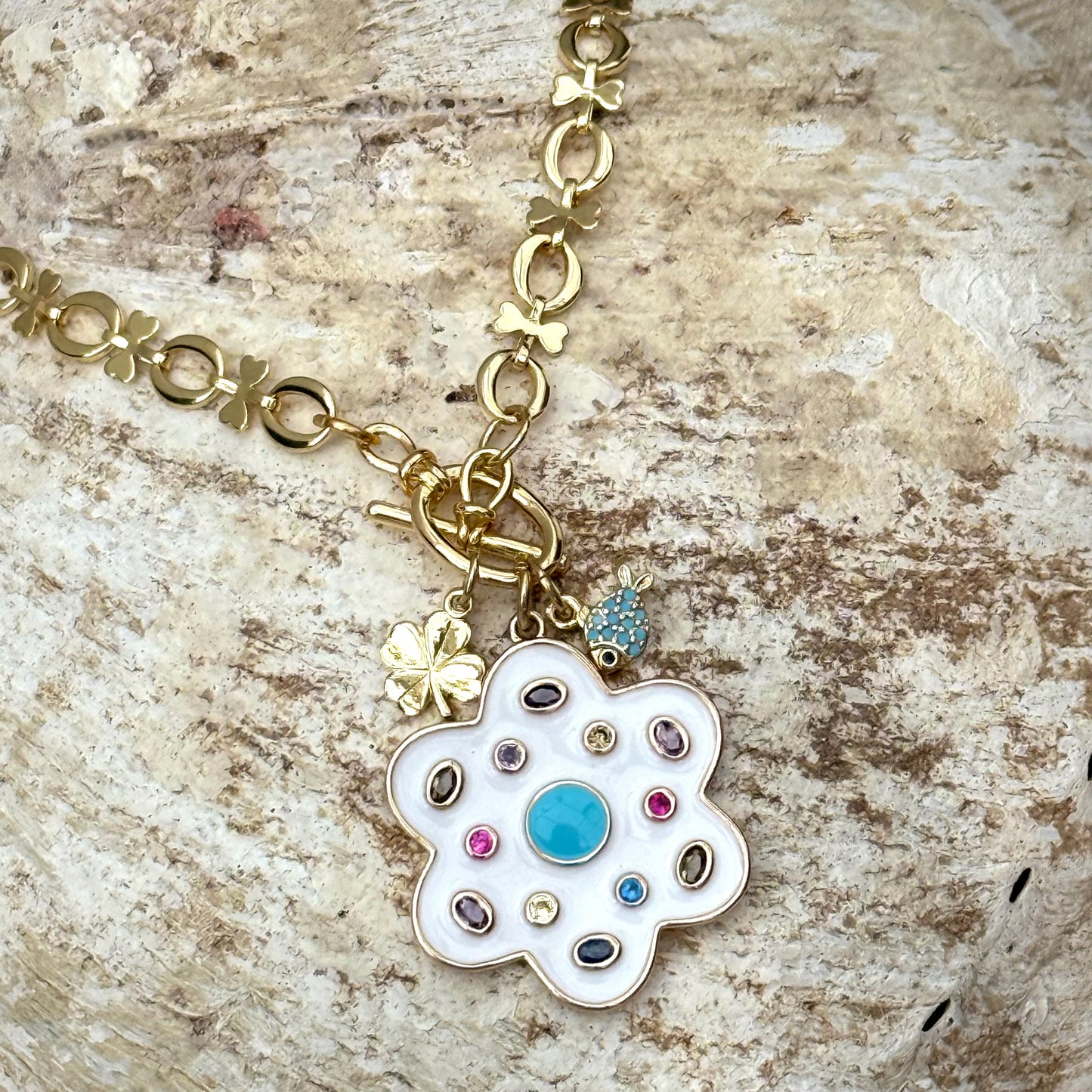 White Flower Pendant | Charms