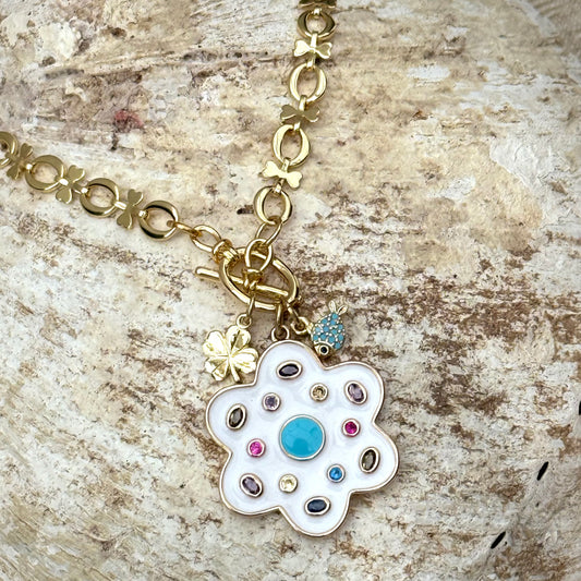 White Flower Pendant | Charms