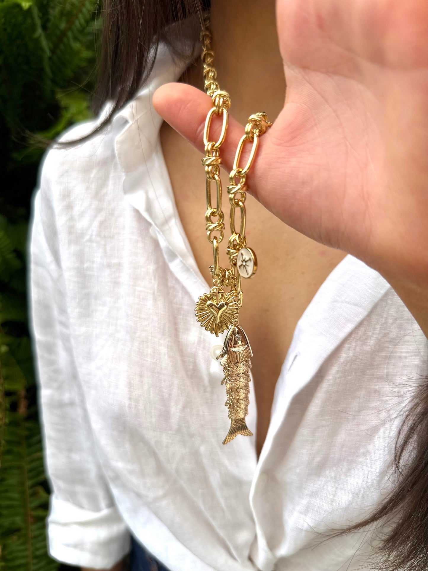 Gold Fish | Heart Charms