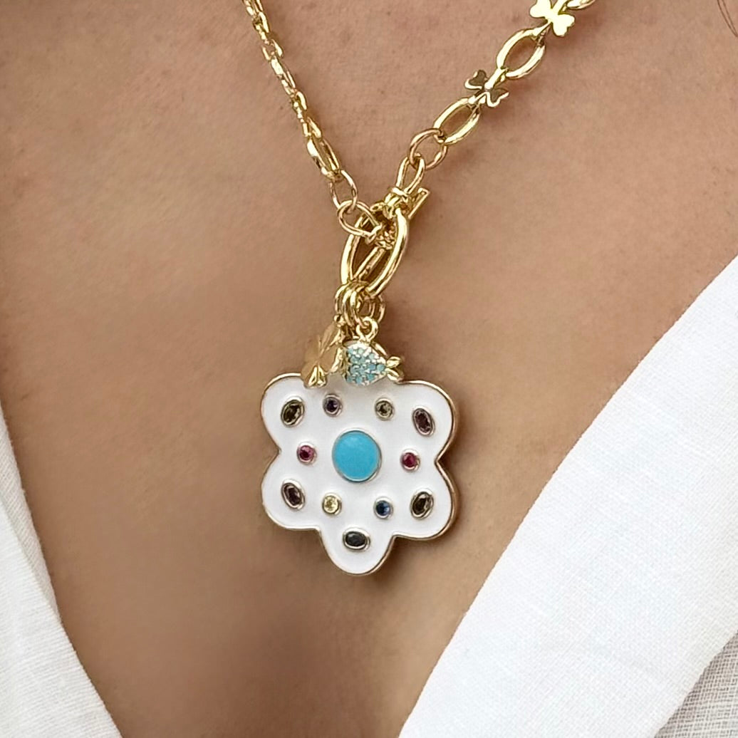 White Flower Pendant | Charms